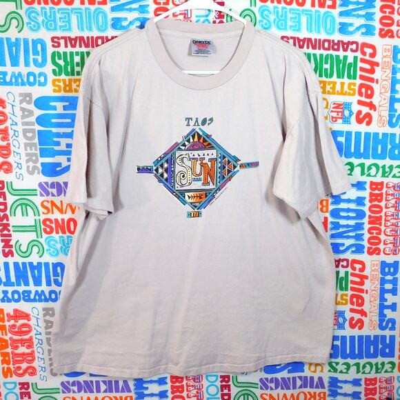 Vintage 90s Taos New Mexico T Shirt Size XL Sun Carol Hagan - Picture 1 of 4